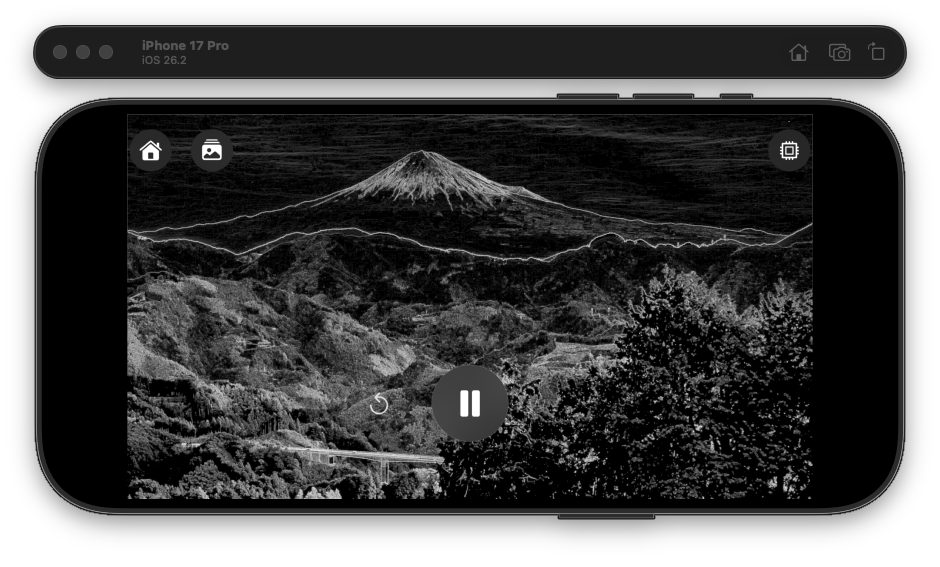 EdgeScope Interface running on iPhone